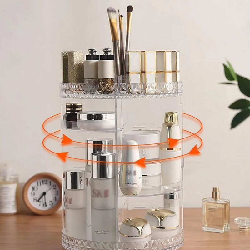 Organizador Maquillaje Giratorio 360° Compacto