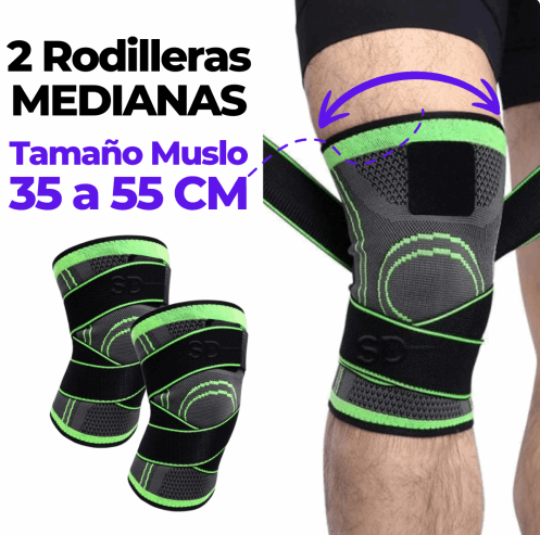 Deportes Rodilleras de Compresión Ajustables - Par Mediano de Tendeli- Ecuador en