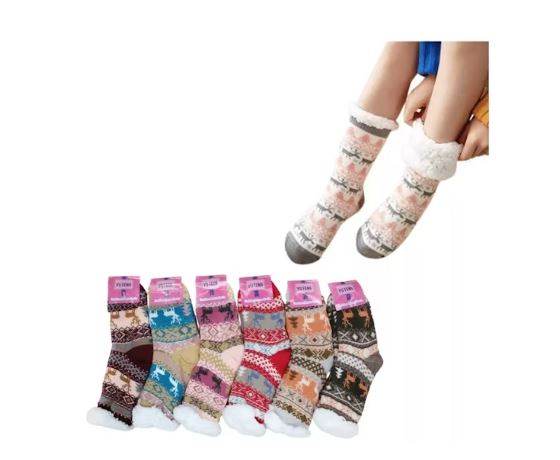 Pack de 3 Pares de Calcetas con Chiporro y Antideslizante para invierno - Multishop Chile E.I.R.L