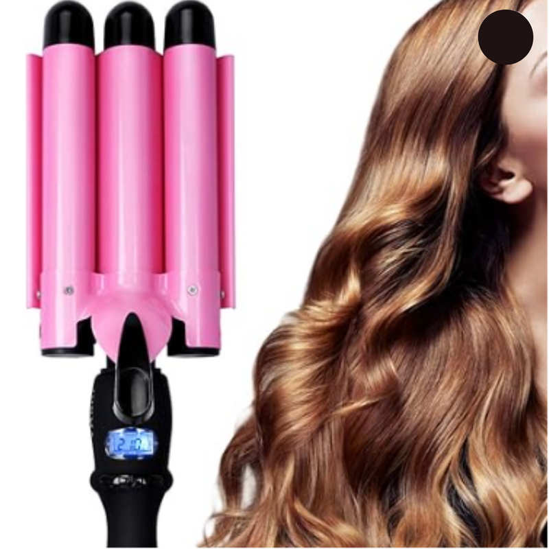 Onduladora Triple Barril Cerámica | Ondas Perfectas para Todo Tipo de Cabello