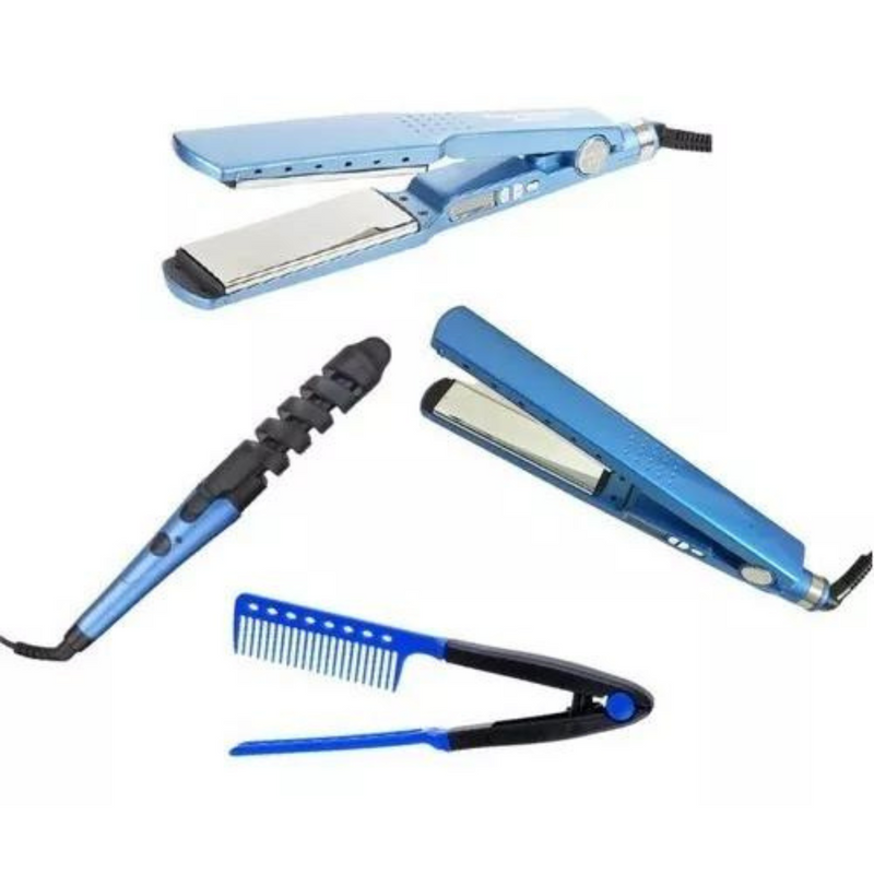 Combo Plancha Cabello Digital rizador
