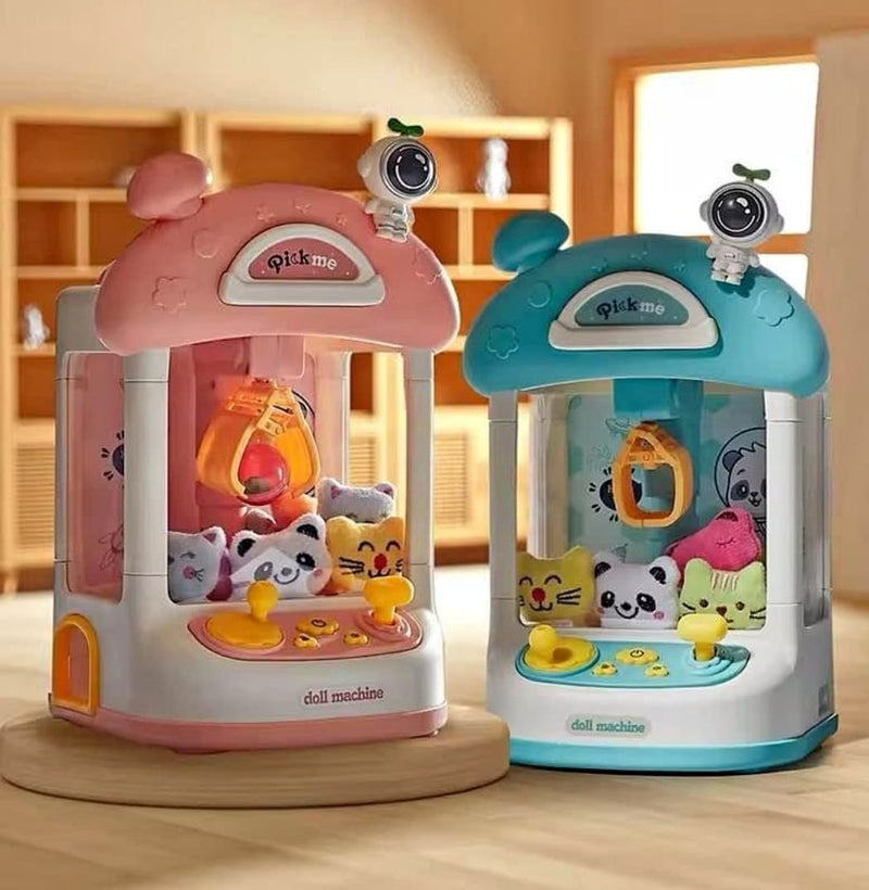 Mini Máquina Saca Peluches y Juguetes | Luces y Música | Motricidad Fina | Rosa y Celeste