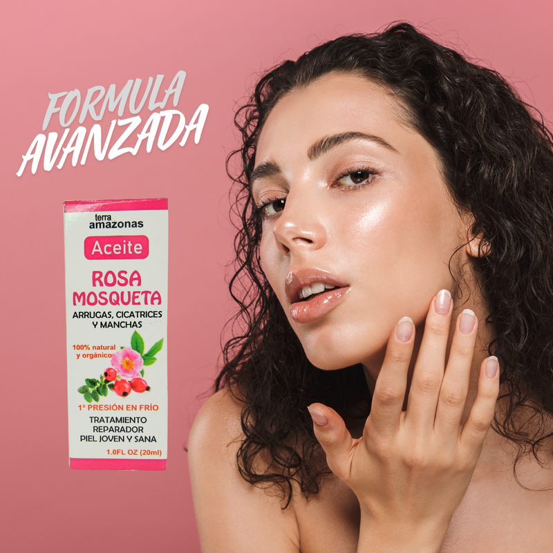 Aceite de Rosa Mosqueta 100% Natural 20ml | Antiedad, Cicatrices y Manchas | Primera Presión en Frío