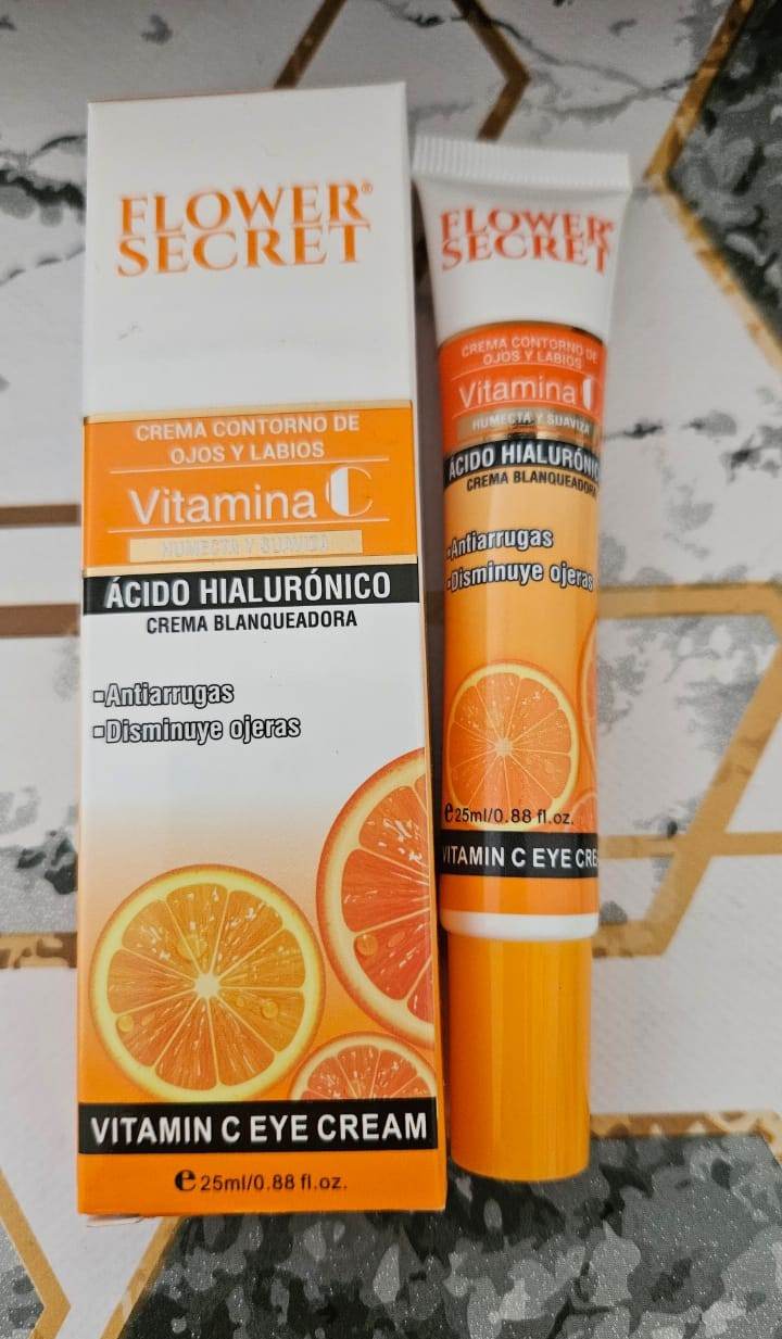 Crema Contorno de Ojos Ojeras con Vitamina C de Flower Secret - Multishop Chile E.I.R.L
