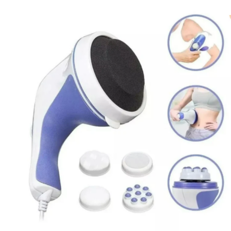 Masajeador Eléctrico Corporal 4 en 1 | Reductor, Anticelulitis y Tonificador | 4 Cabezales