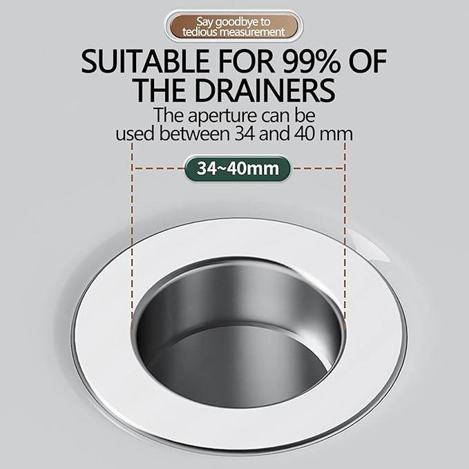 Pack de 2 Tapones de Desagüe Universal 2 en 1 – Filtro + Tapón para Cocina y Baño - Multishop Chile E.I.R.L