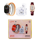 Kit Tecnológico 3 en 1: SmartWatch + Reloj Analógico + Audífonos Bluetooth