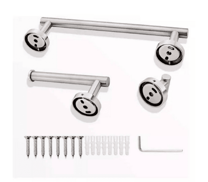 Set De 5 Accesorios De Baño Acero Inoxid - Multishop Chile E.I.R.L