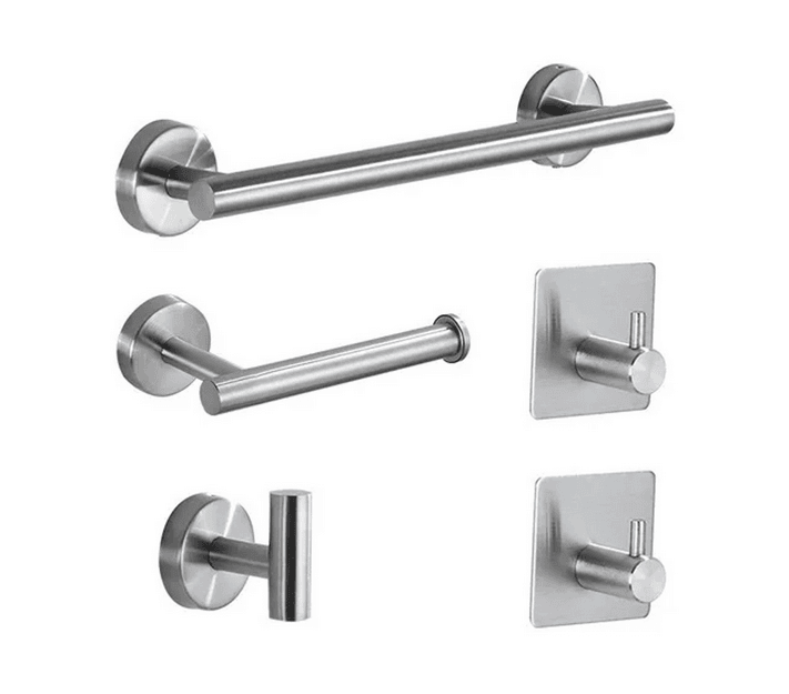 Set De 5 Accesorios De Baño Acero Inoxid - Multishop Chile E.I.R.L