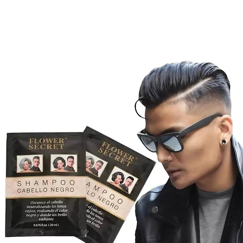 Shampoo Cabello Negro Canas Caja 12 Un - Multishop Chile E.I.R.L