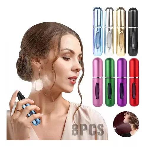 8 Pcs Atomizador de Perfume Recargable - Multishop Chile E.I.R.L