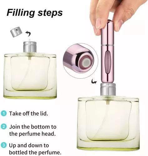 8 Pcs Atomizador de Perfume Recargable - Multishop Chile E.I.R.L