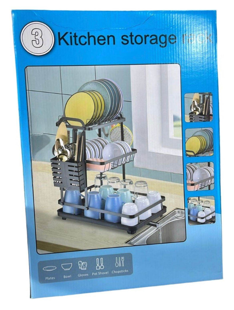 Escurridor de Platos 3 Niveles con Bandeja - Multishop Chile E.I.R.L