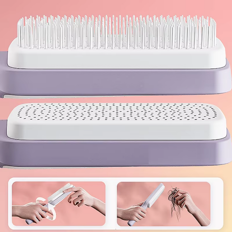 Cepillo Para El Cabello Autolimpiante