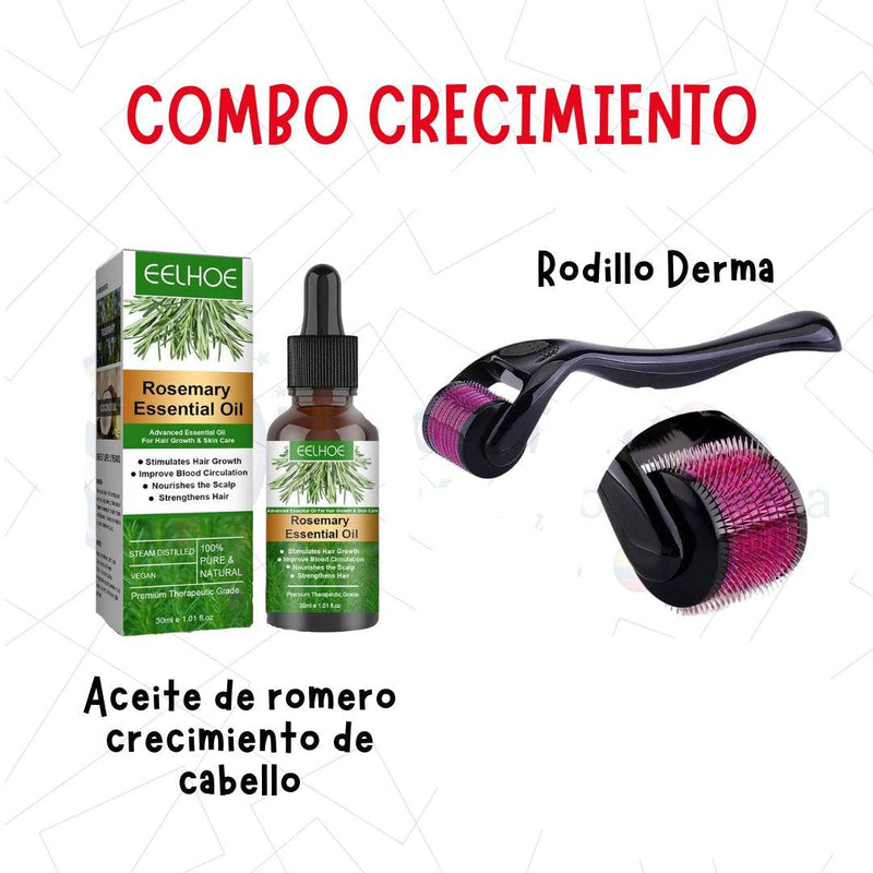 Belleza Combo Crecimiento Capilar: Aceite de Romero + Derma Roller de Tendeli- Ecuador en