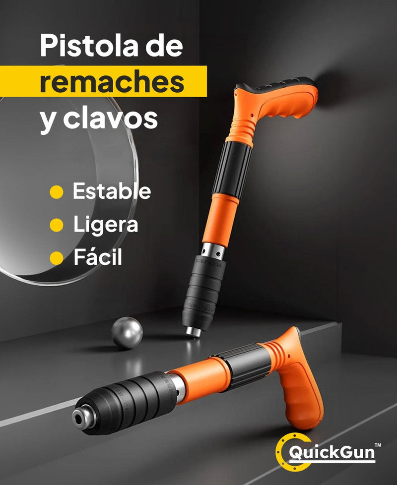 Pistola Remachadora Profesional + 50 Remaches | Acero Alta Resistencia | Mango Ergonómico