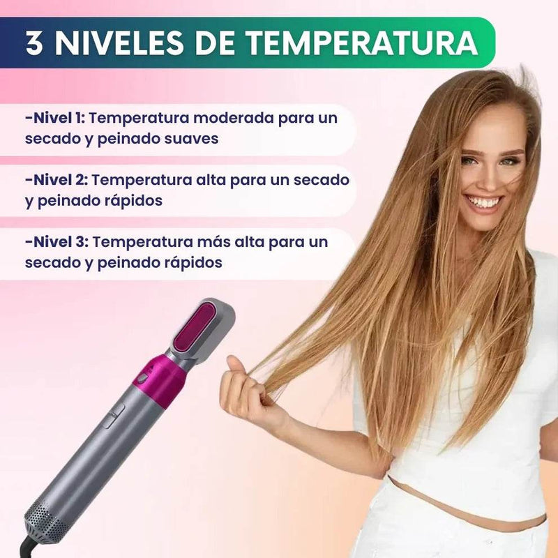 Cepillo Secador 5 En 1 Profesional - Multishop Chile E.I.R.L
