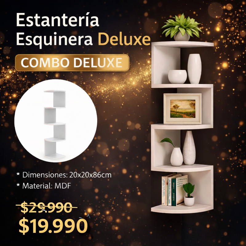 Estante Esquinero Flotante 5 Niveles