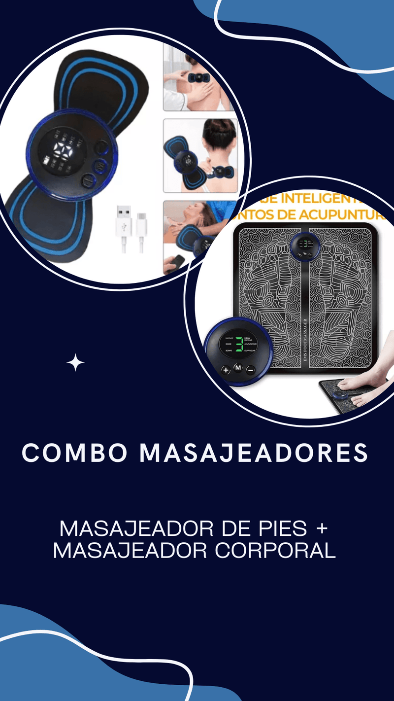 Combo Masajeadores: Alivia el dolor, relaja los músculos y mejora tu bienestar - Multishop Chile E.I.R.L