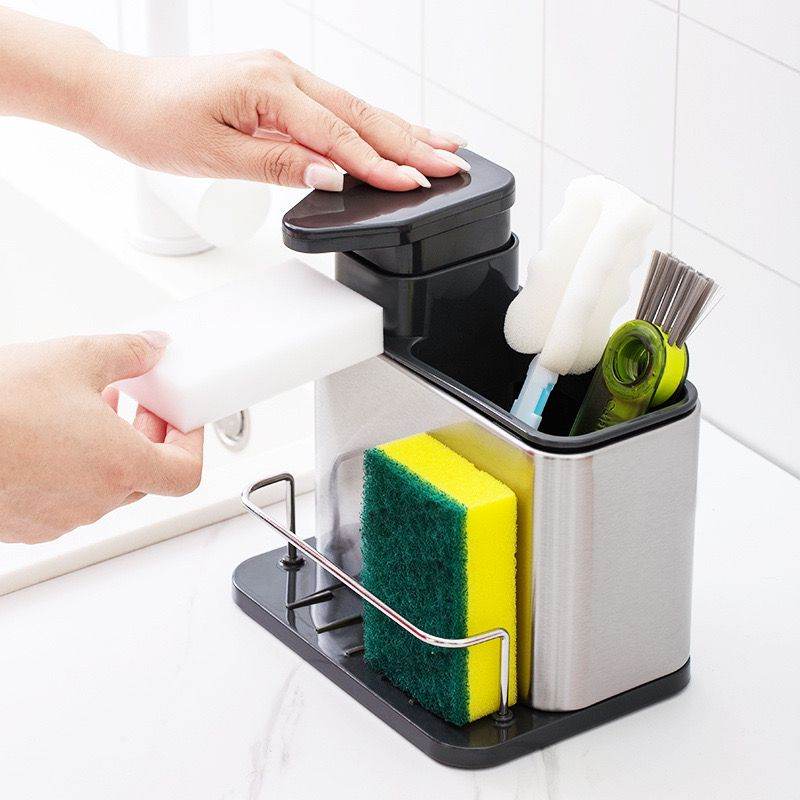Dispensador de Lavaloza Escurridor de Acero - Armonía Vital - Multishop Chile E.I.R.L