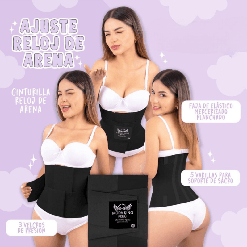 Faja Reloj De Arena Moda King negro Original - Multishop Chile E.I.R.L