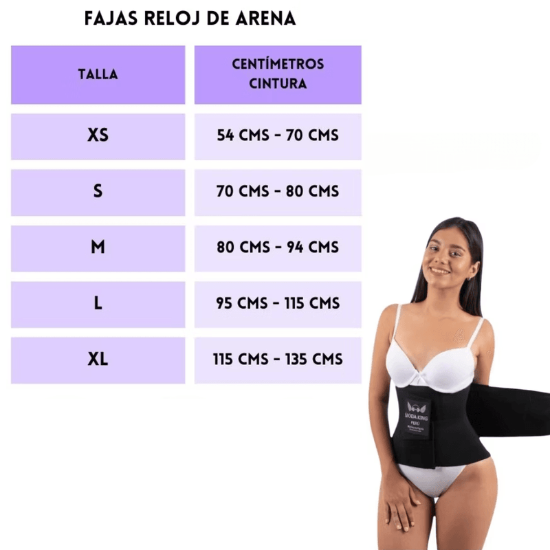 Faja Reloj De Arena Moda King negro Original - Multishop Chile E.I.R.L