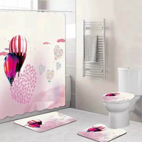 Juego De Baño Cortinas Set De Baño Alfom - Multishop Chile E.I.R.L