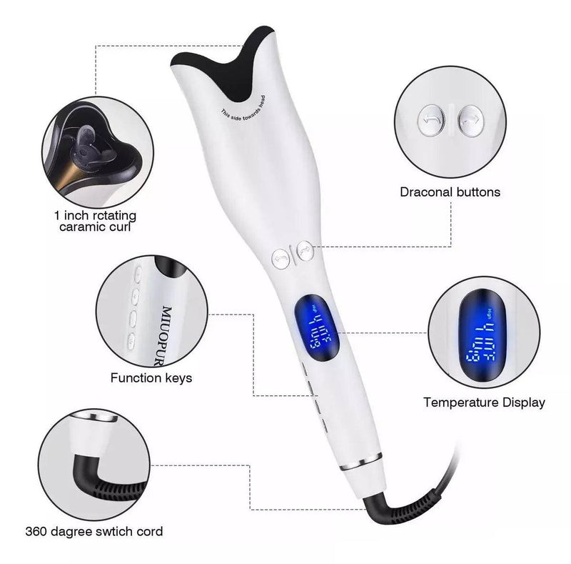 Rizador Automático Ondas Cerámicas: Rizos Perfectos en Minutos - Multishop Chile E.I.R.L