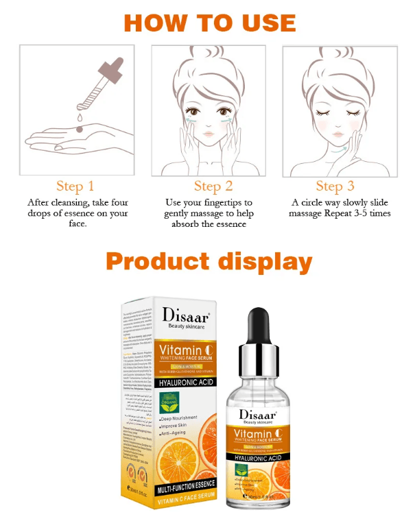 Serum de Vitamina C + Ácido Hialurónico - Disaar - Multishop Chile E.I.R.L