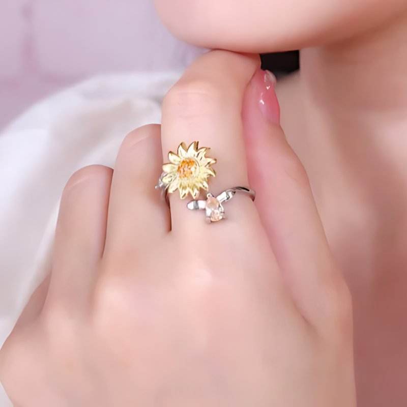 Anillo Girasol: Encuentra Paz y Elegancia en un Solo Lugar 🌻 - Multishop Chile E.I.R.L