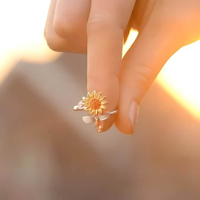 Anillo Girasol: Encuentra Paz y Elegancia en un Solo Lugar 🌻 - Multishop Chile E.I.R.L