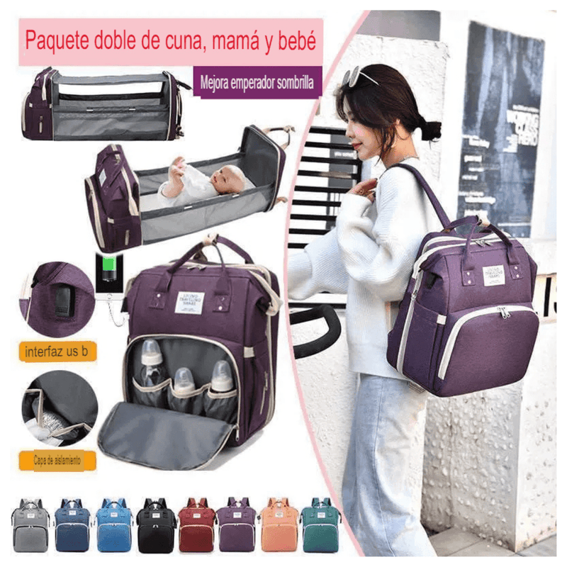 Bolso de paseo para bebe 2 en 1 - Multishop Chile E.I.R.L