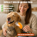 Cepillo a Vapor para Mascotas 2 en 1 – Seca y peina fácil