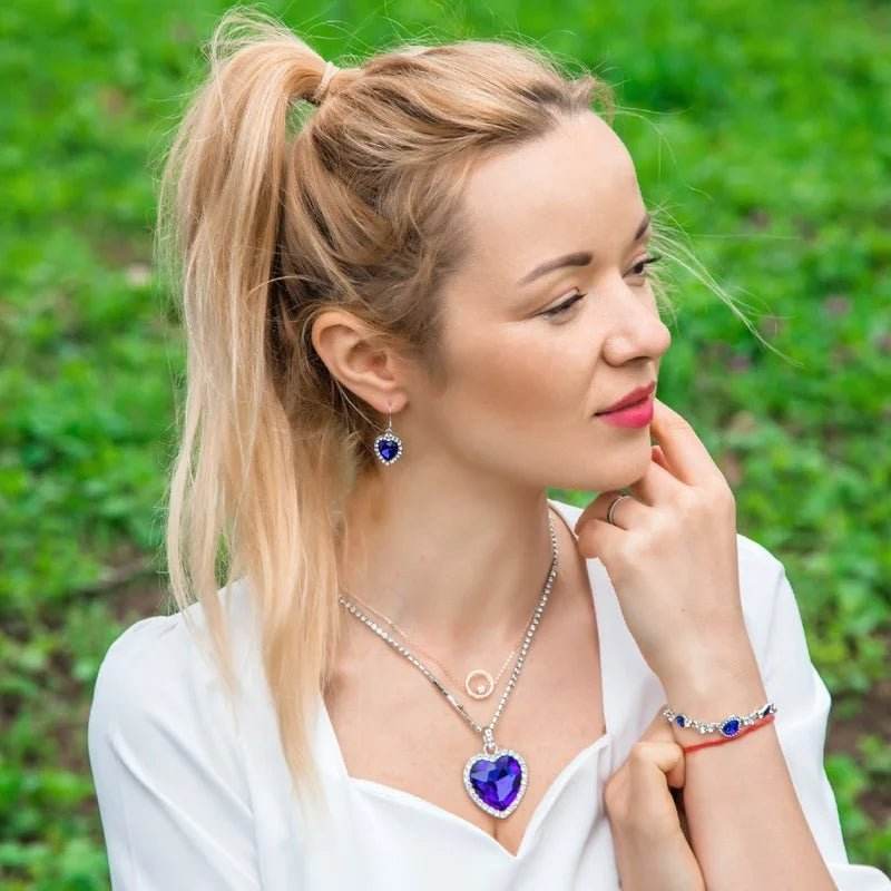 Collar Pulsera y Aros Azul - Multishop Chile E.I.R.L