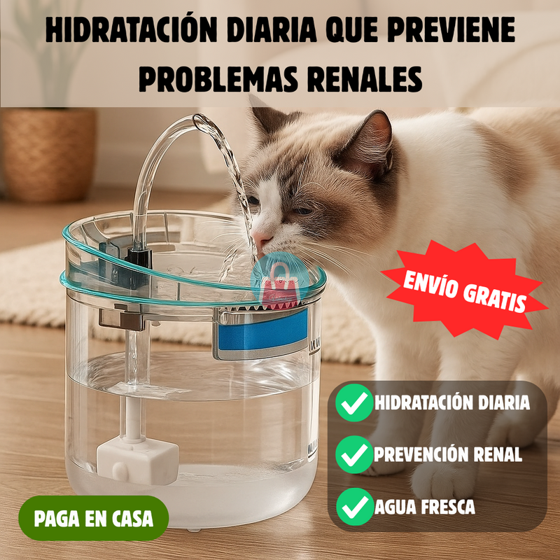 Bebedero Automático para Mascotas – Agua en movimiento