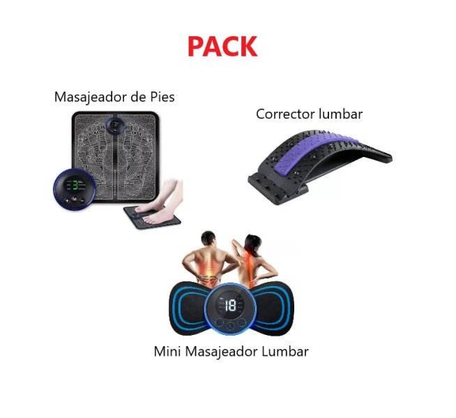 Set de Masajeadores Eléctricos Portátiles - Tecnología Multifunción - Multishop Chile E.I.R.L