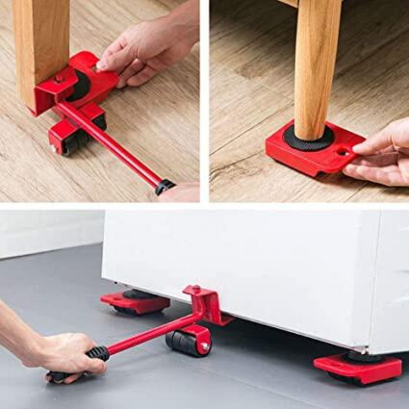 Kit Elevador de Muebles con Ruedas