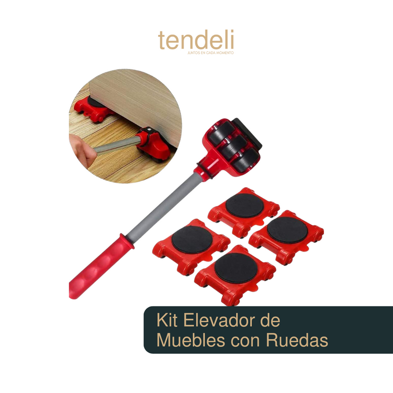 Kit Elevador de Muebles con Ruedas